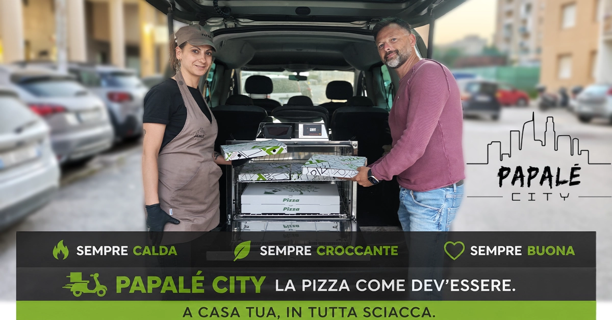 Pizza calda come appena sfornata, anche a domicilio: l’esperimento riuscito di Papalè City