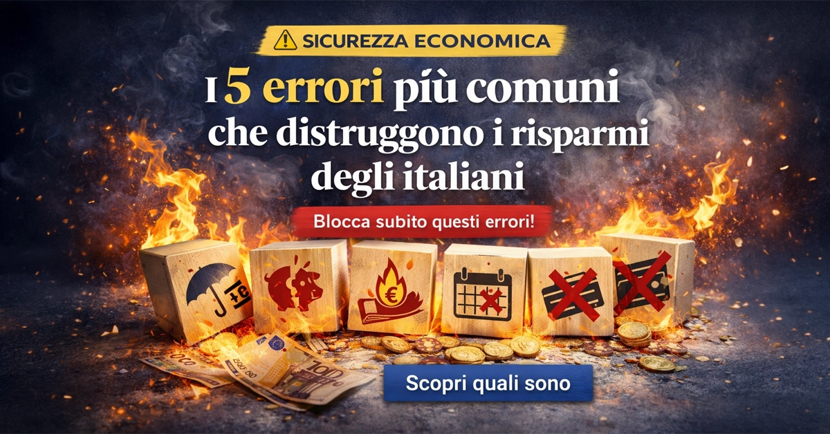 Sicurezza economica: i 5 errori più comuni che distruggono i risparmi degli italiani