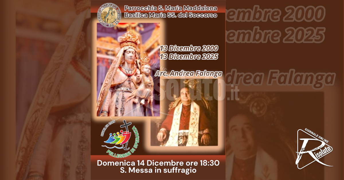 Il ricordo dell’Arciprete Falanga nella Basilica del Soccorso
